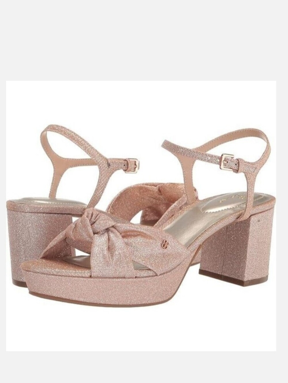 Bandolino Prezley2 Heeled Sandal In Rosegold Light Natural